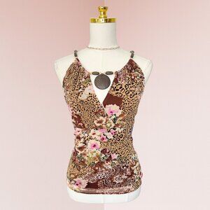 Y2K Vintage ECI Beaded Cami Top